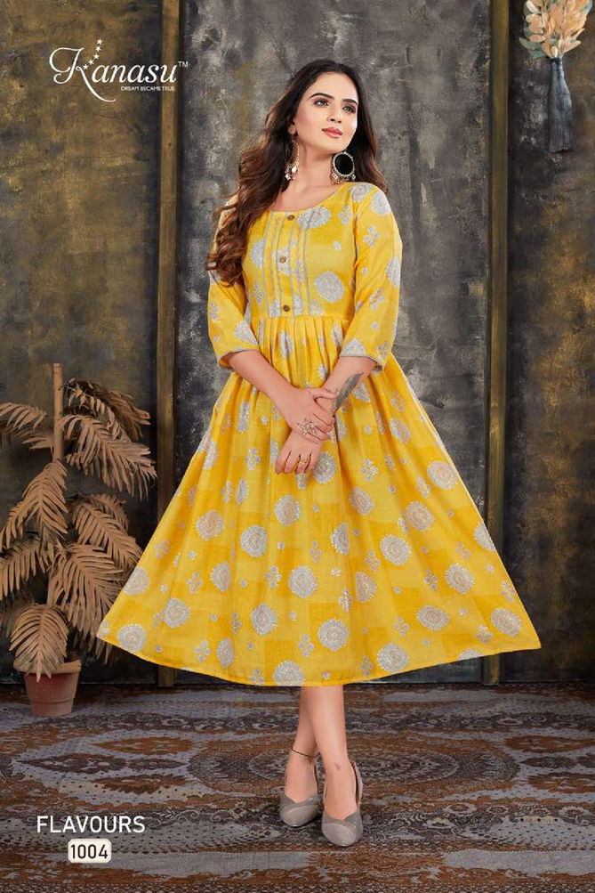 Flavours By Kanasu Designer Kurtis Catalog
